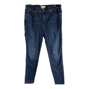 Madewell Women's Jean 10" High Rise Skinny Stretch Dark Wash Size 32 Style MA983